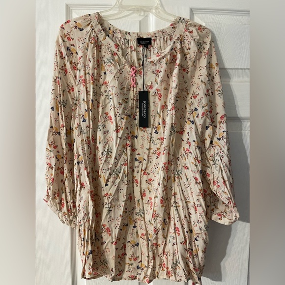 Jones New York Tops - 🎀🎗️Jones New York size 2x Brest cancer blouse- NWT